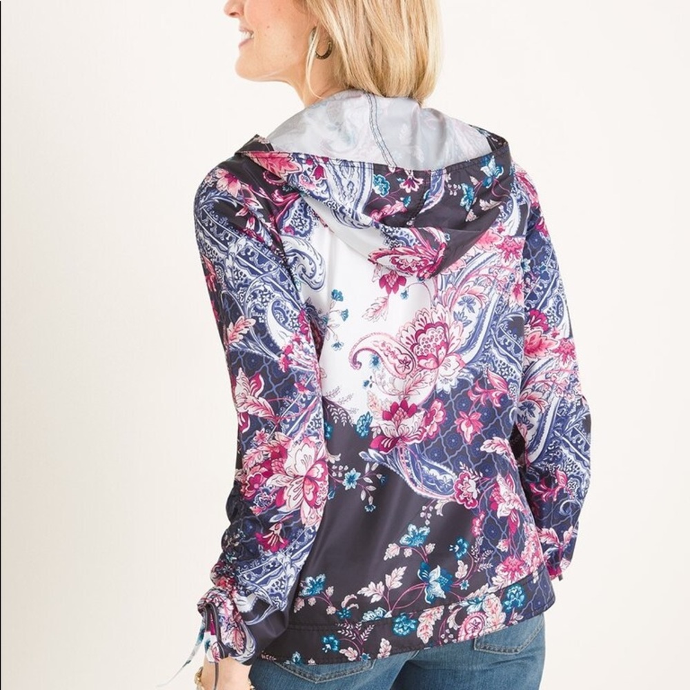 CHICO’S Paisley Packable Jacket 2 Large - Picture 2 of 7
